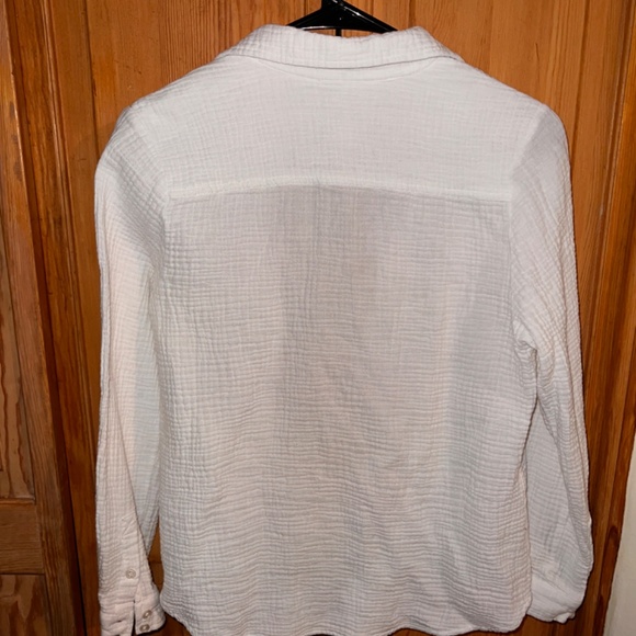 Petite Plume - White, 100% Cotton Sleep Shirt - Size S - Picture 4 of 4